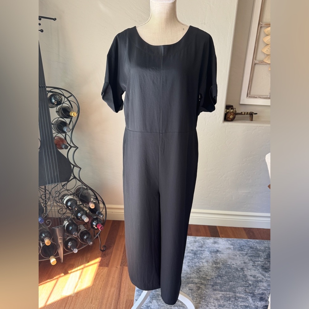 Everlane‎ Jumpsuit Womens Black Short Sleeve Full Body Romper Size 10